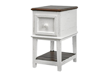 SAUL WHITE/TOBACCO ACCENT TABLE - Additional View 1