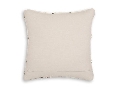 Solid off-white square pillow cover with stitched edges
